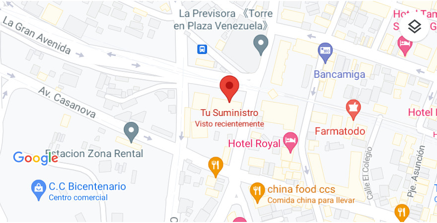 ubicación de empresa en Caracas